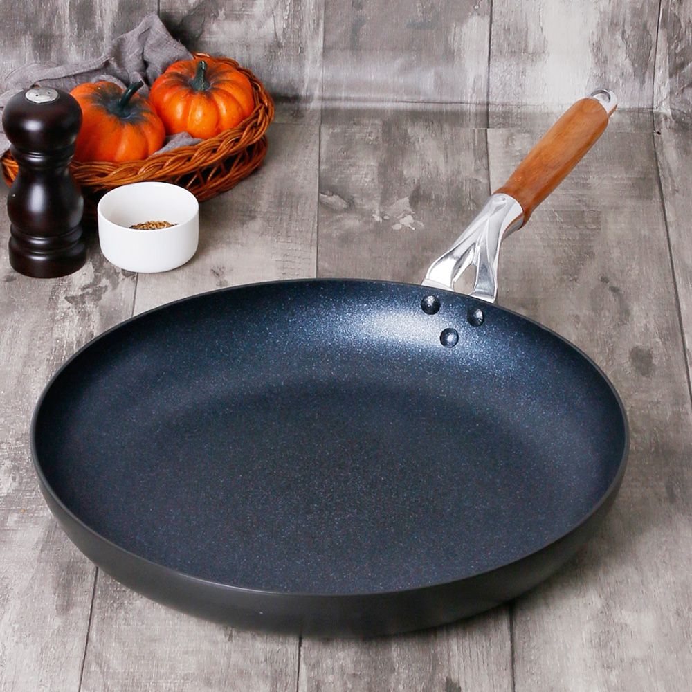 우드핸들 논스틱 마블코팅 후라이팬 업소용 대형 큰 26cm - 상품 이미지
