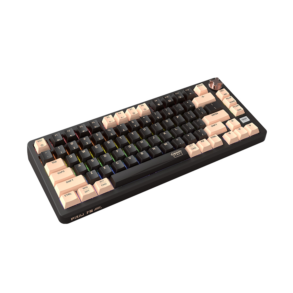 체리 키보드 XTRFY PIXIU75 RGB 2A 가스켓 게이밍 키보드 블랙, 적축 - 상세 이미지 2