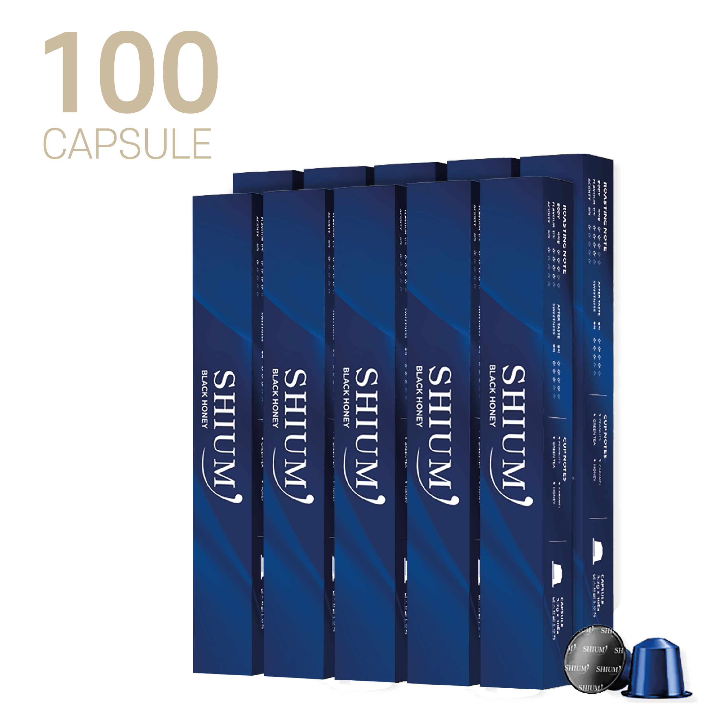 [옥스옥스]  산미적고 부드러운 네스프레소 호환 캡슐커피 블랙허니, 10개입, 10박스