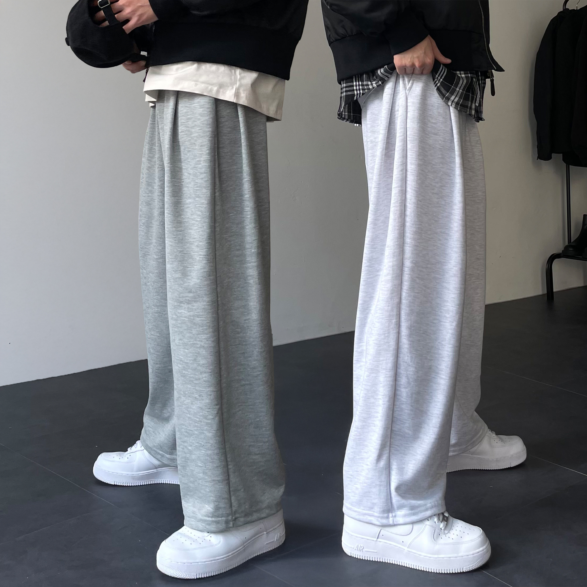 1+1 벌룬팬츠 스웻팬츠 통큰바지 남자와이드팬츠 - 상품 이미지