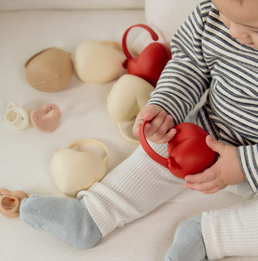 티지엠 하트 쪽쪽이 케이스 노리개 휴대용 노리개 위생 보관 고리형 외출용