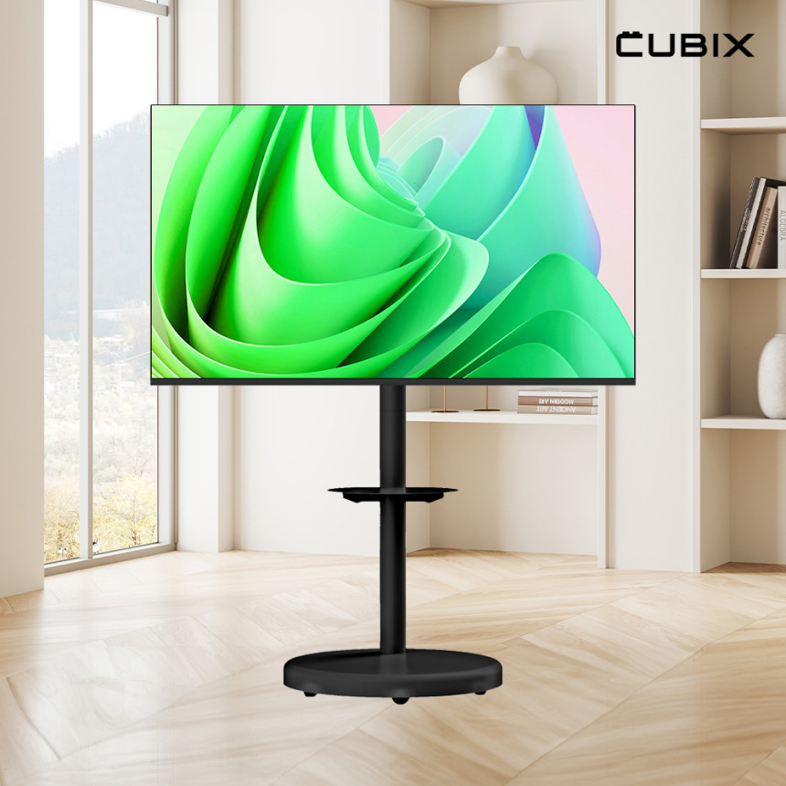 무빙큐빅스 블랙에디션 삼탠바이미 190cm(75인치) UHD 4K 스마트티비 셋트 이동식 TV 삼텐바이미 중소바이미