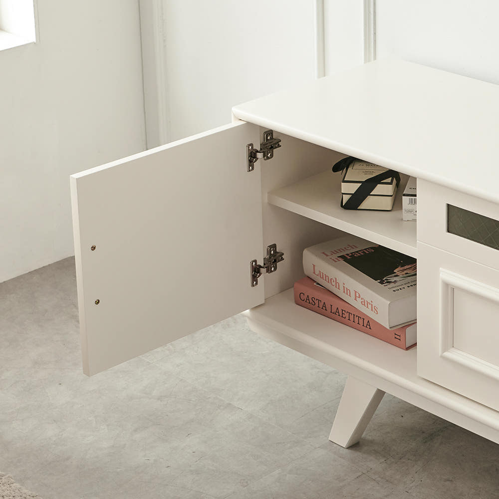 웨인스코팅 템바보드 브릿지 루바형 낮은 TV 다이 고급 서랍장 2000 이브 거실장