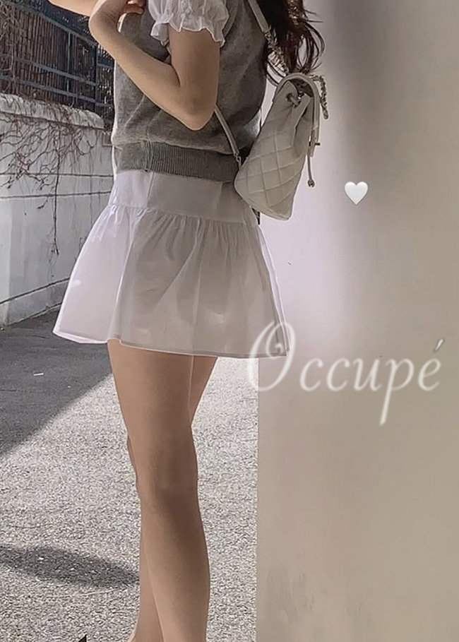 [당일발송]미엘 콩 스커트 (1col) miel 주름 미니스커트 상세 이미지 5
