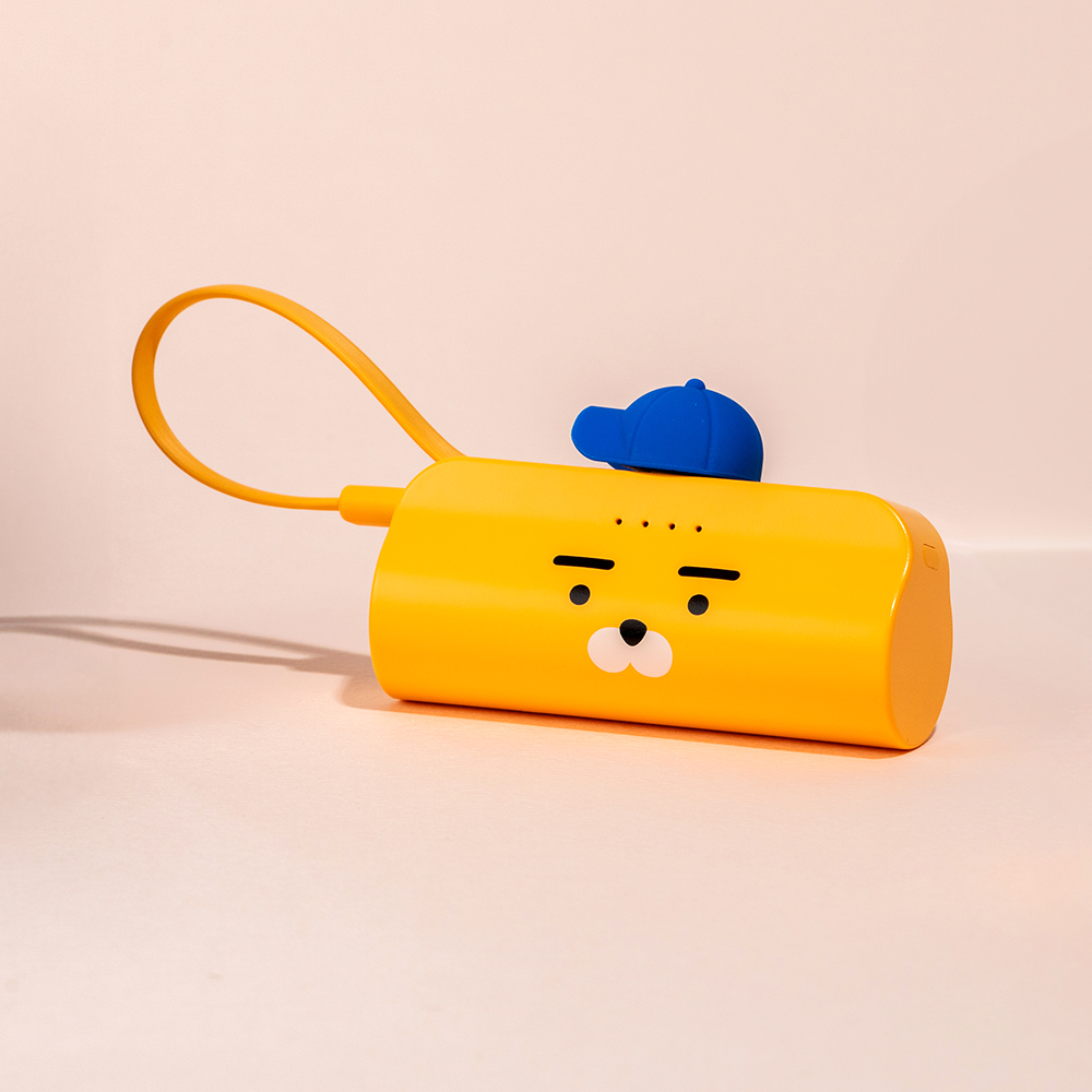 카카오프렌즈 힙스터 도킹형 보조배터리 5000mAh, C타입 라이언 - 상품 이미지