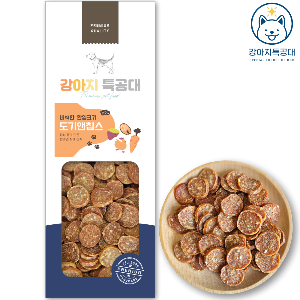 강아지특공대 바삭한 도기앤칩스 강아지 떡뻥 쿠키 과자 건빵 쌀과자 비스켓 시리얼 - 상세 이미지 2
