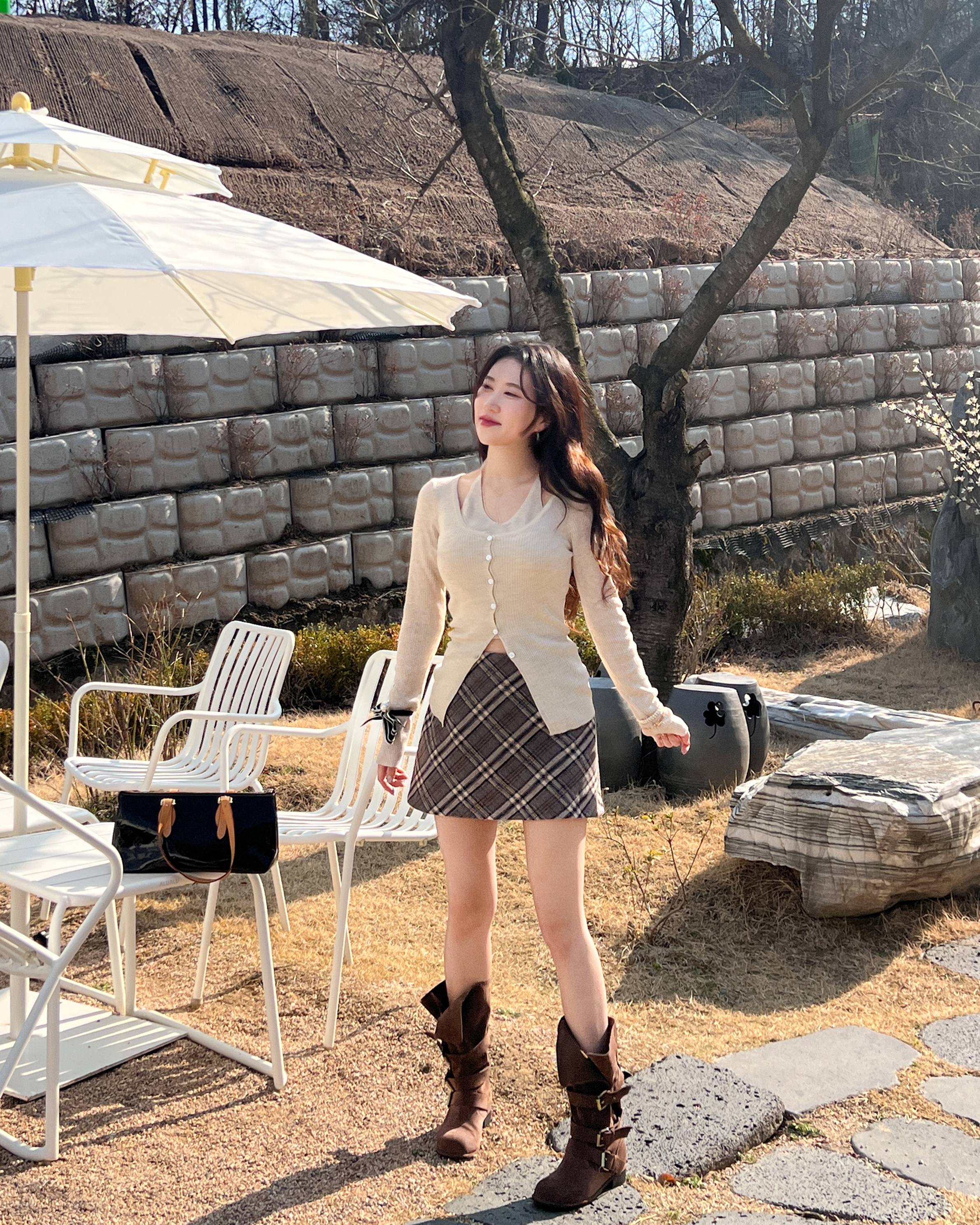 체크스커트 체크무늬스커트 - 상세 이미지 2