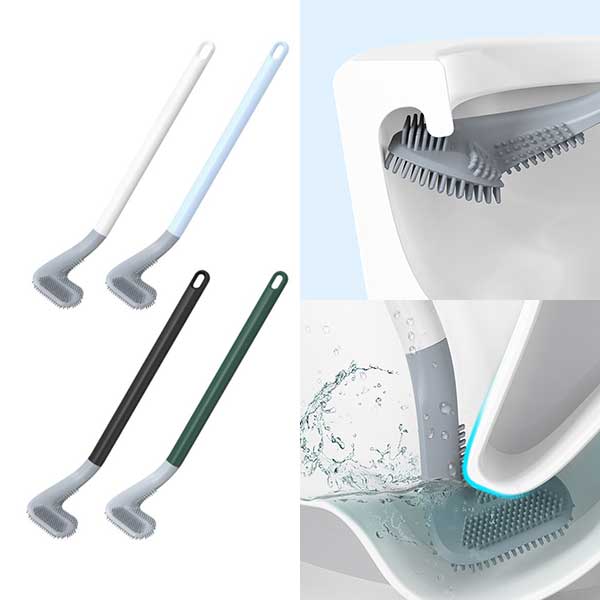 골프채 실리콘 변기 청소 솔 욕실 화장실 타일 틈새 브러쉬 무타공 변기솔