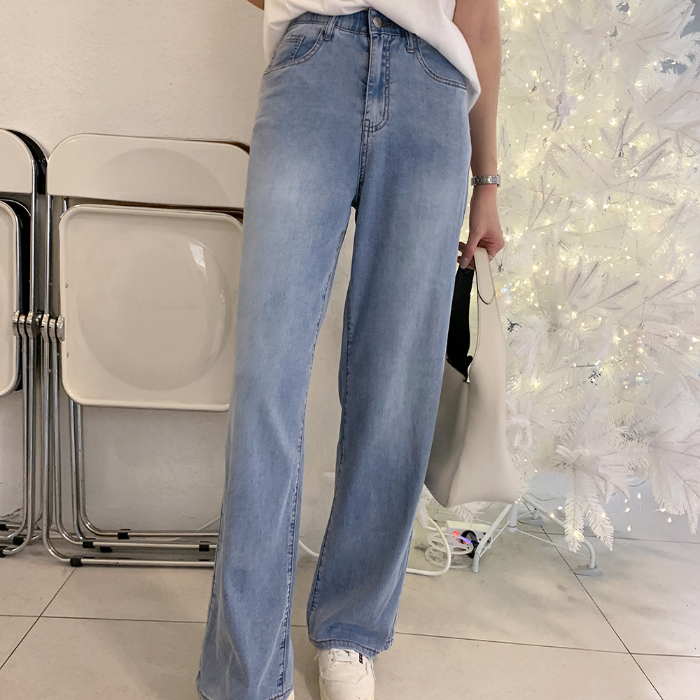 엘리디 쿨 데님 일자핏 팬츠 - 상세 이미지 4