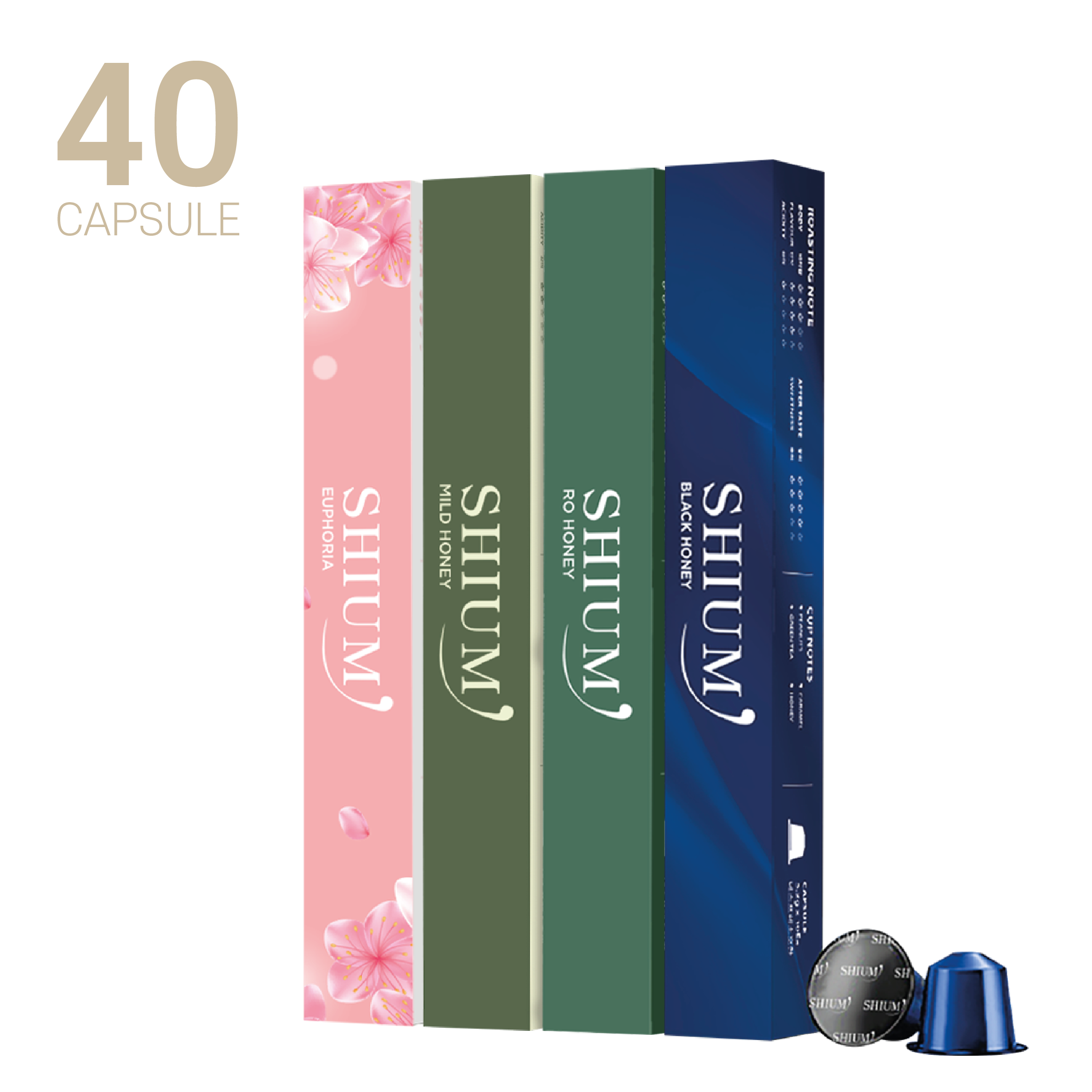 [옥스옥스]  산미적고 부드러운 네스프레소 호환 캡슐커피 4종 세트 40캡슐 (10개입, 4박스)