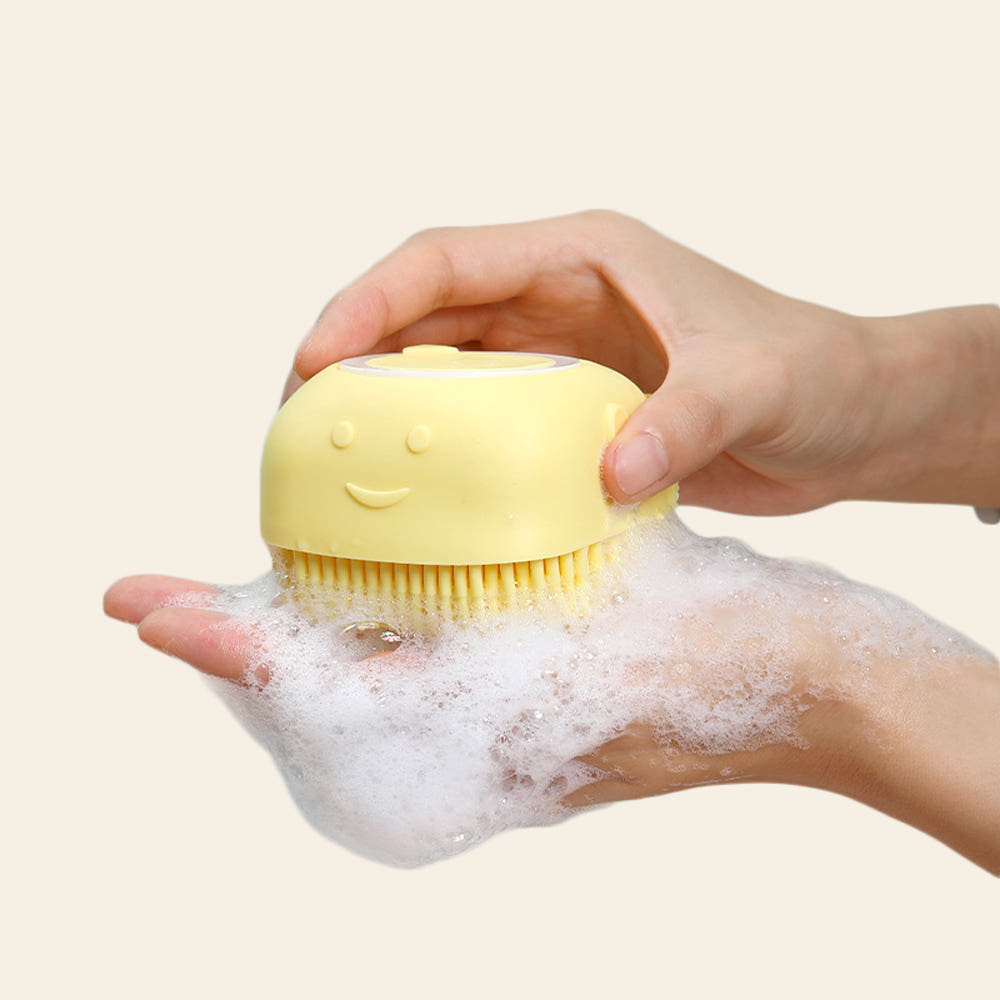 강아지 목욕브러쉬 샤워브러쉬 목욕빗 말랑실리콘 블루, FREE(One size)