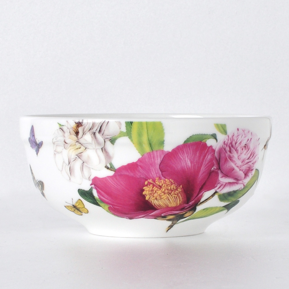 본차이나 도자기 대접 국그릇 국대접 1개, 13.8cm, 로즈 - 상세 이미지 2