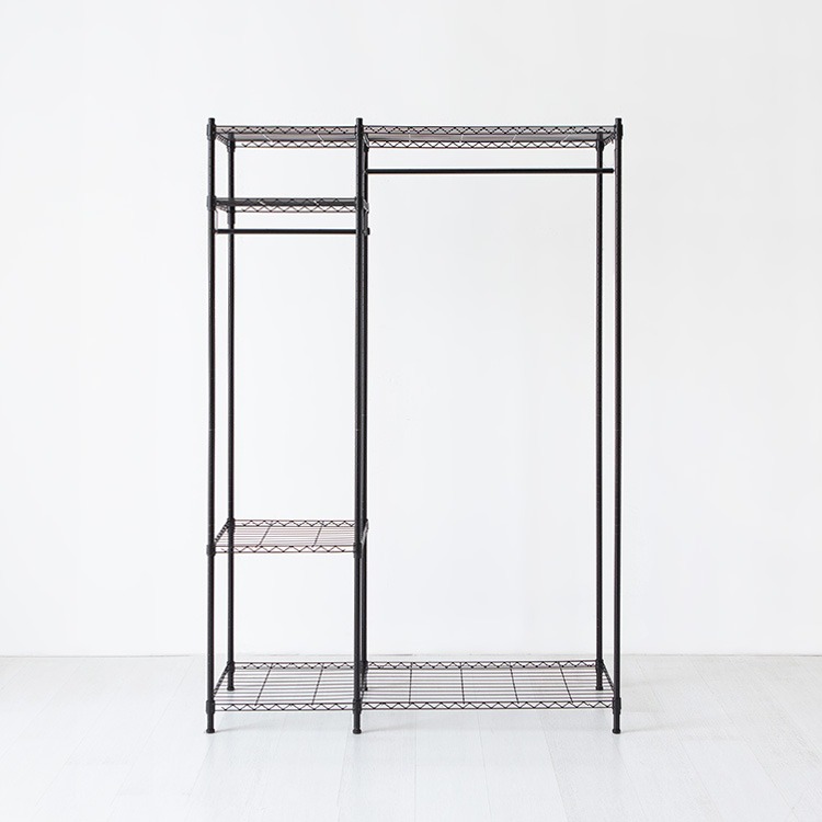 아리모 선반행거 1200x450x1800mm, 2단, 블랙 6751.5475 - 메인 이미지