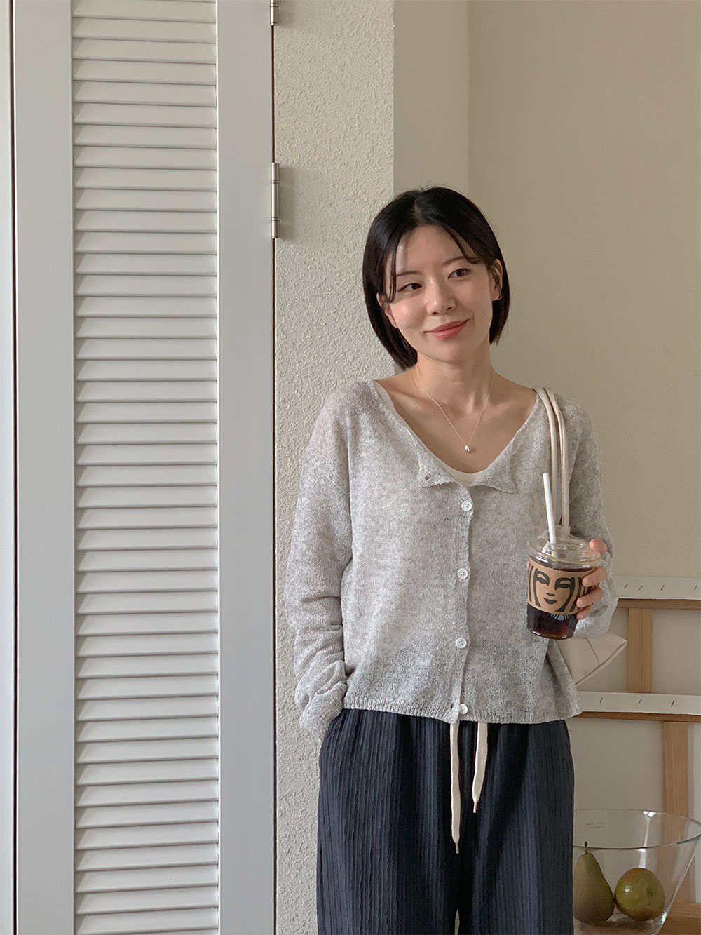 [살안타템]클레 크롭 린넨 부클 가디건[3color] 상세 이미지 33