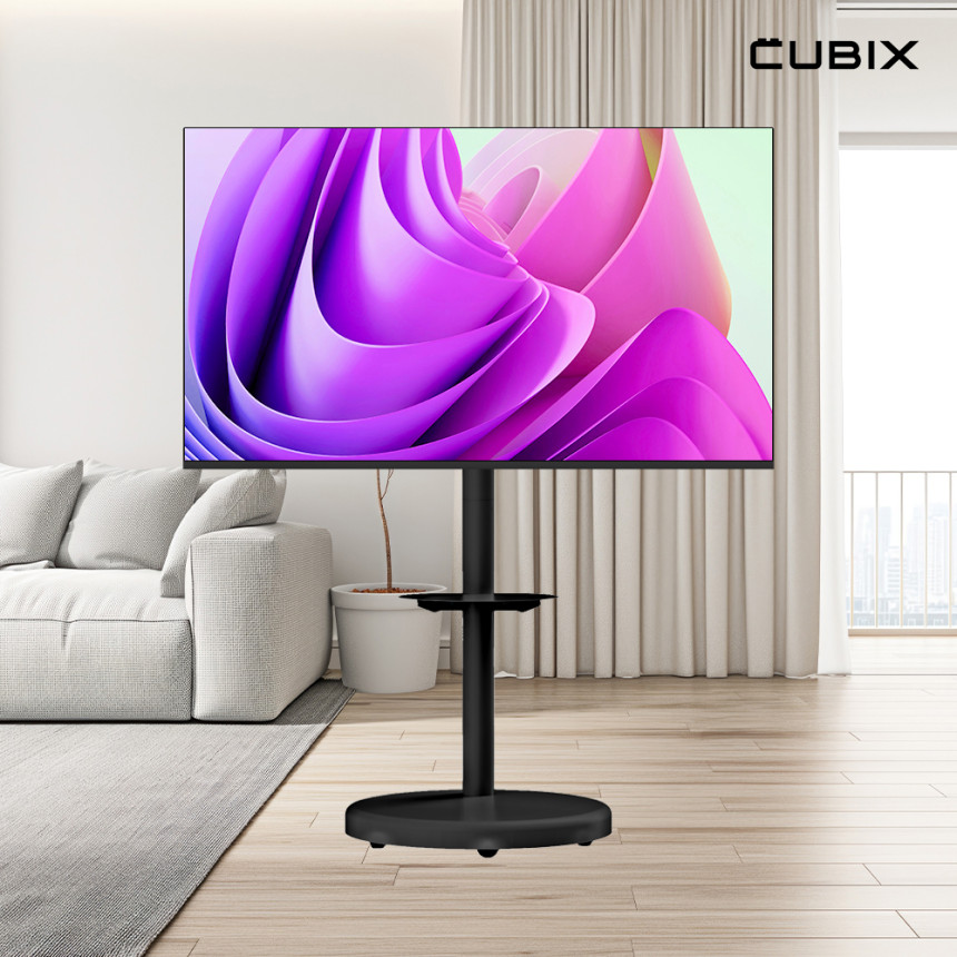 무빙큐빅스 블랙에디션 삼탠바이미 165cm(65인치) UHD 4K 스마트티비 셋트 이동식 TV 삼텐바이미 중소바이미