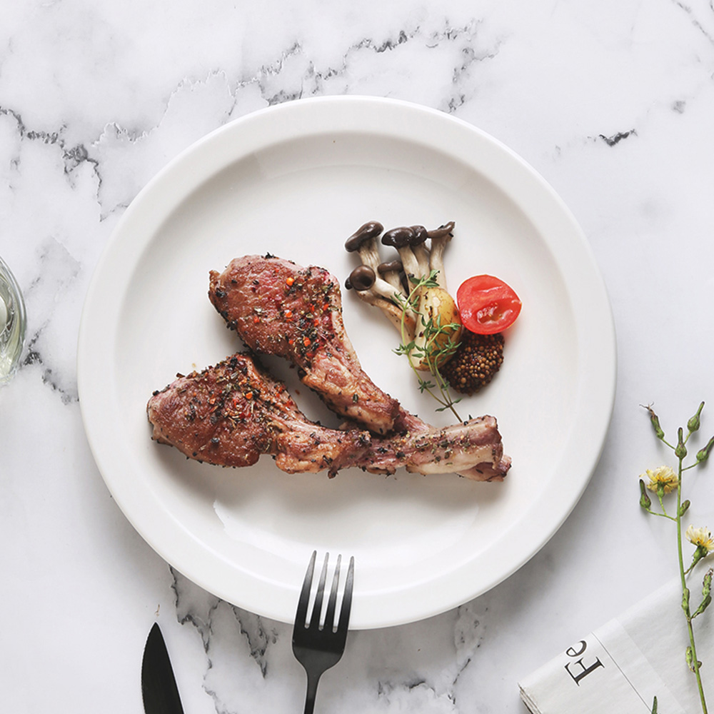 시라쿠스 뉴욕 접시 원형S 화이트 빈티지 파스타 스테이크 예쁜 카페 케이크 플레이팅