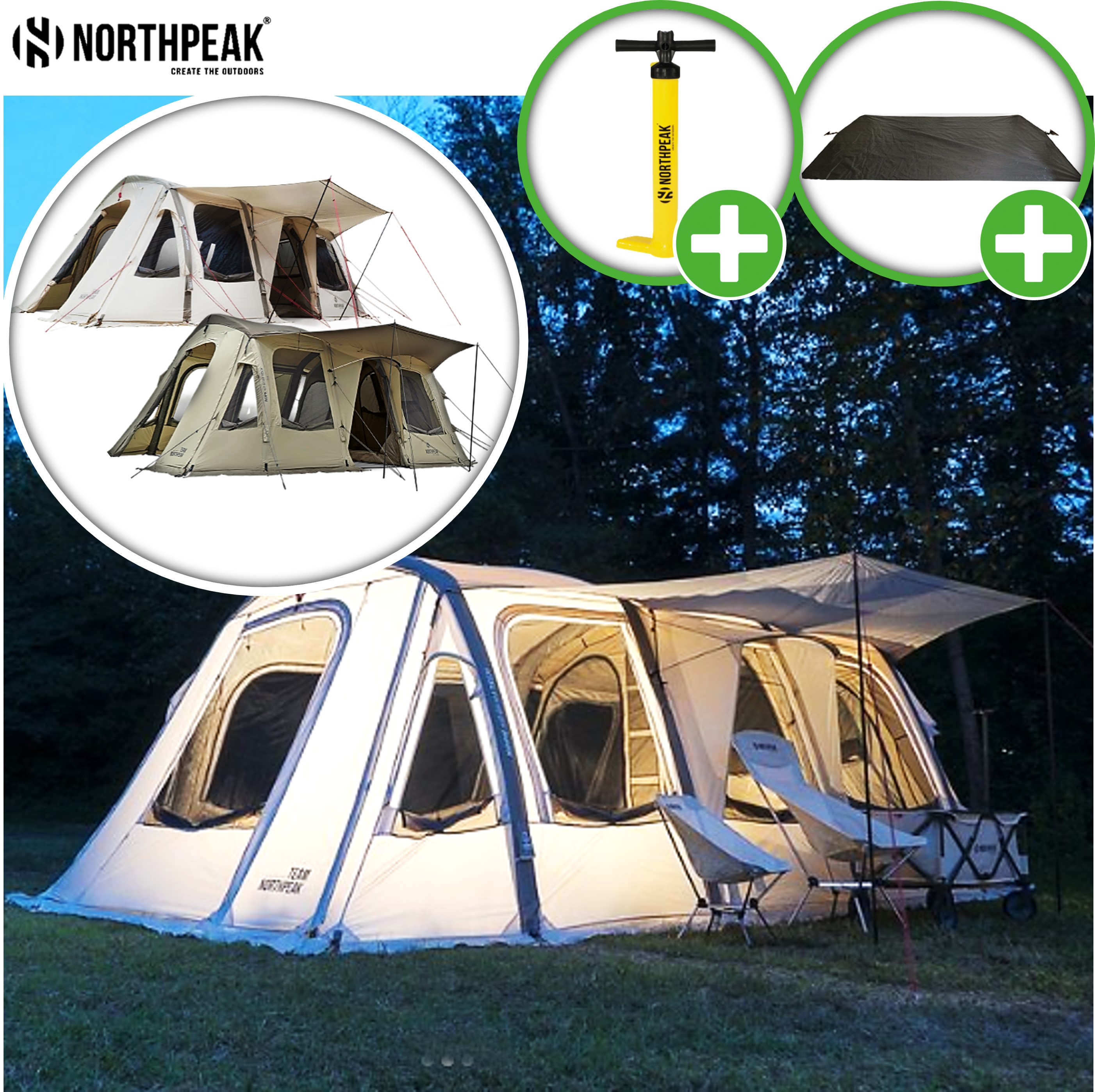 노스피크 A7 EX 플러스 신형 에어텐트 쉘터 리빙쉘 대형 a7ex+