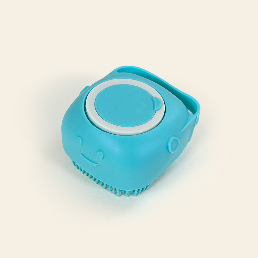 강아지 목욕브러쉬 샤워브러쉬 목욕빗 말랑실리콘 블루, FREE(One size)