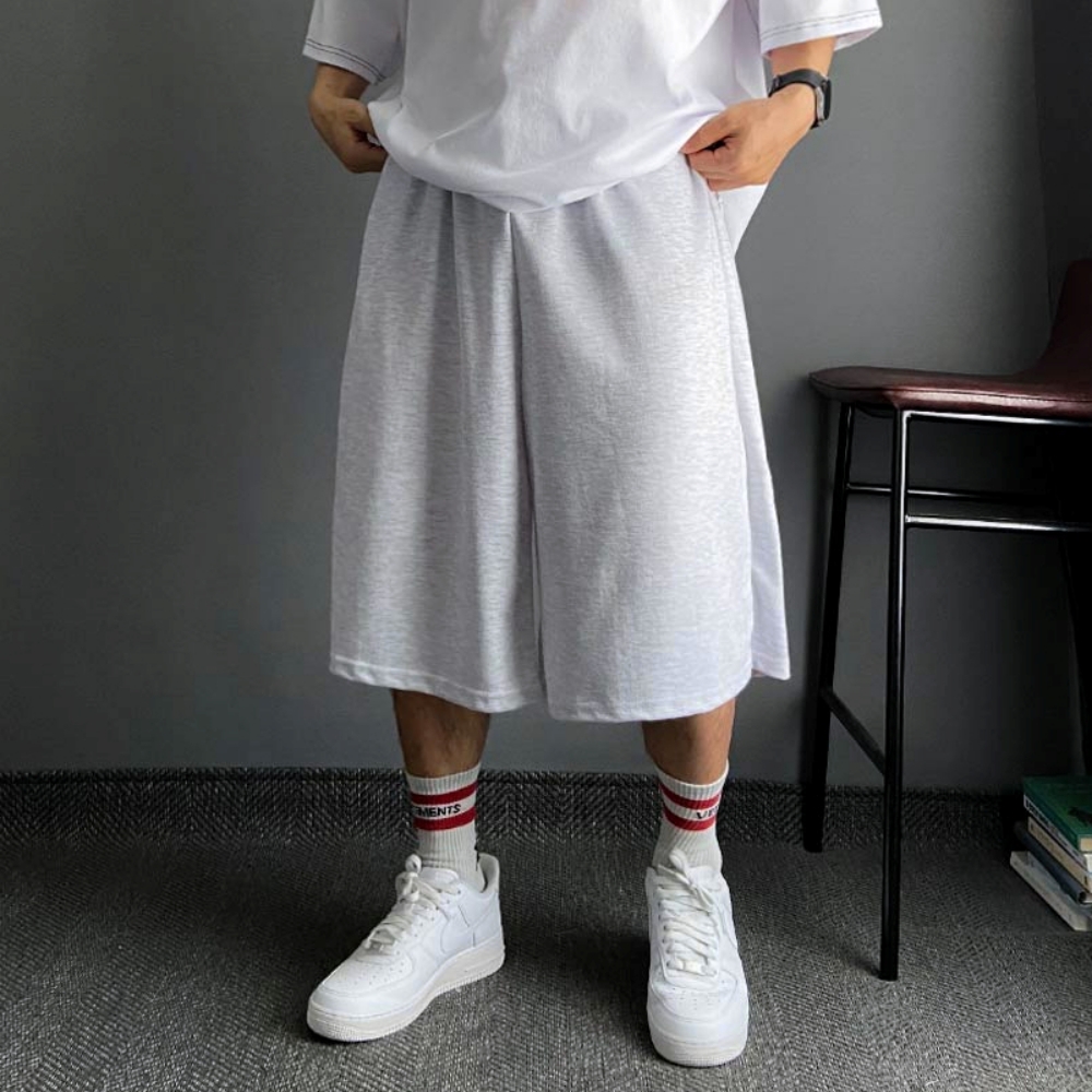 1+1 7부반바지 헬스버뮤다팬츠 헬스반바지 회색트레이닝바지 이미지 2