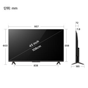 TCL [중고] 아이팔콘 43U65_R_B 4K HDR 구글 TV 상세 이미지 3