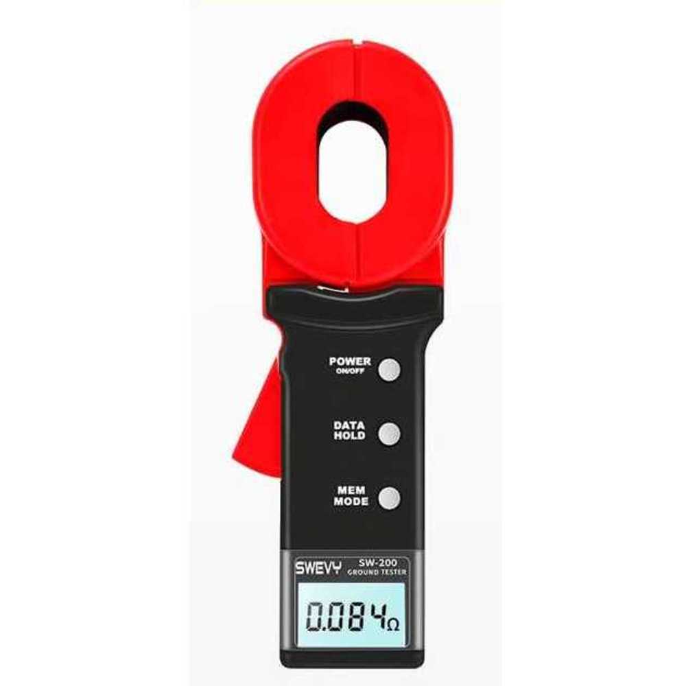 접지 저항 측정기 클램프접지저항계 디지털 검전기 SW200 0.01-200 - 상품 이미지