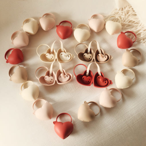 티지엠 하트 쪽쪽이 케이스 노리개 휴대용 노리개 위생 보관 고리형 외출용