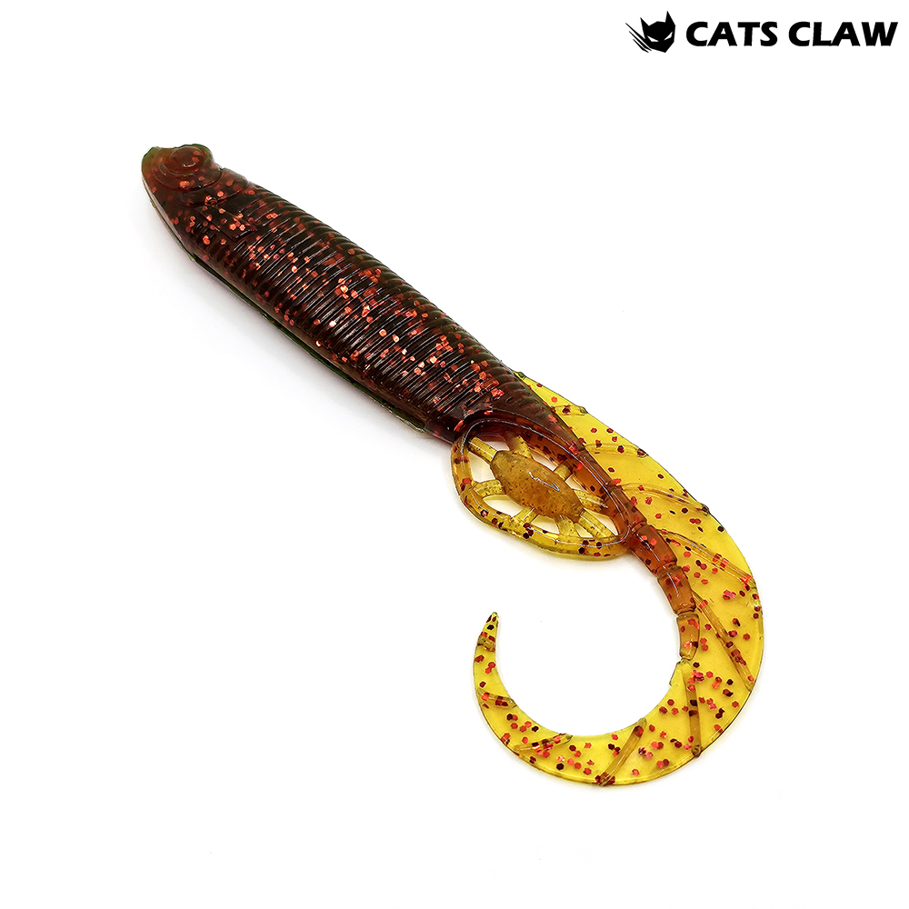 캣츠크로우 모비딕테일 광어다운샷웜 008 모터오일, 12.7cm(5인치) - 메인 이미지