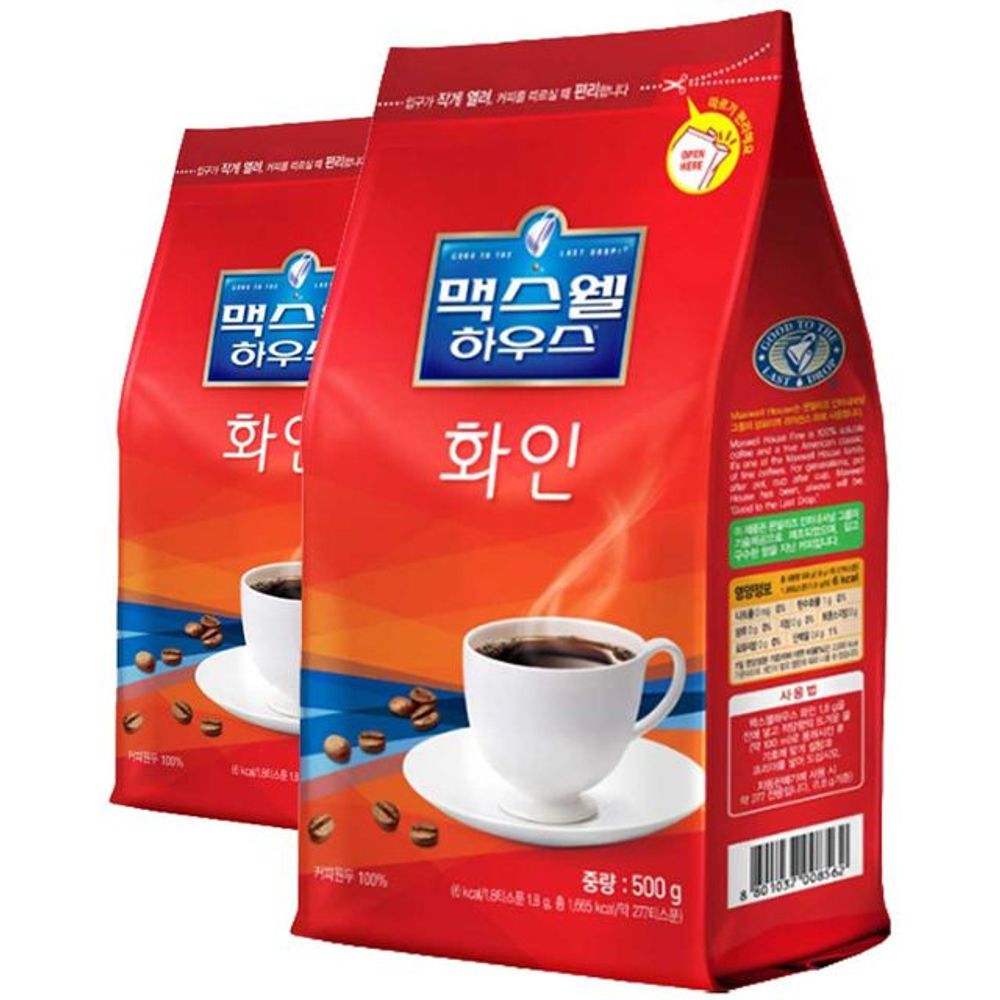 맥스웰하우스 인스턴트 커피 커피믹스 화인 커피 리필 500G x 2개 : 매일여기서
