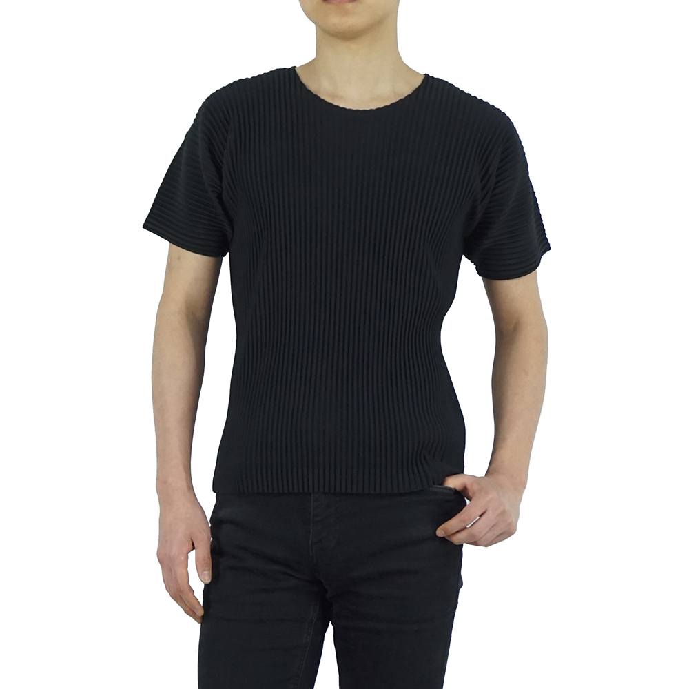이세이미야케 옴므 플리세 베이직 반팔 티셔츠 블랙 HP46 JK420 15 - 상품 이미지