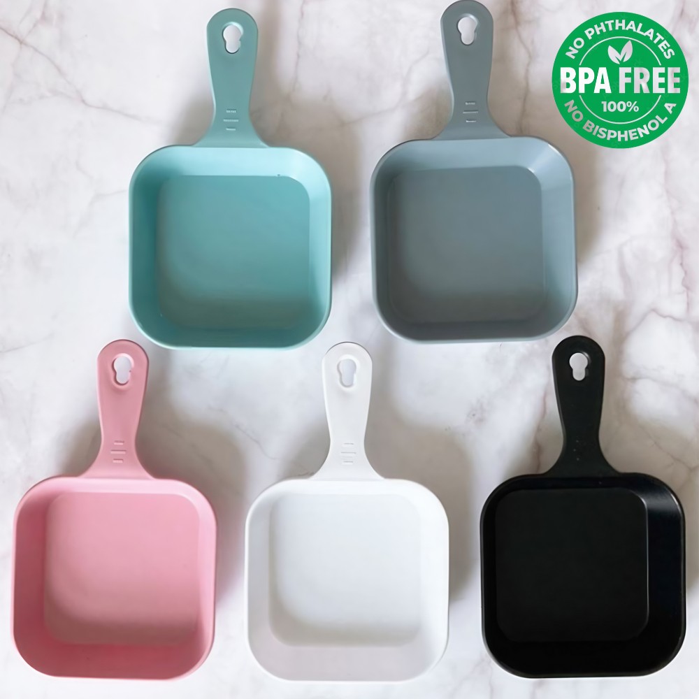 Bpa프리 라면 먹방 손잡이 앞접시 5개세트 원형 사각 디저트 그릇 비피에이