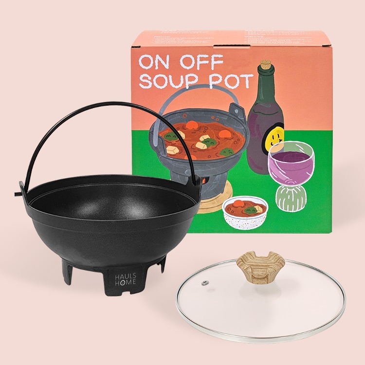 국물순삭 스프팟 일본식 나베 샤브 전골냄비 온오프 미니화로 스프팟&유리뚜껑