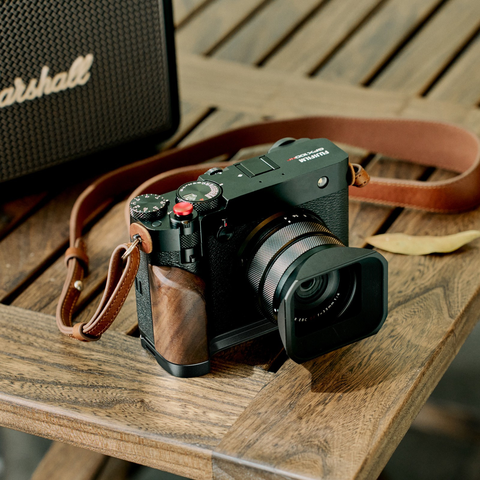 스몰리그 FUJIFILM GFX100RF 전용 L자형 마운트 플레이트 우드 그립 핸들 (블랙) 5266 이미지 7