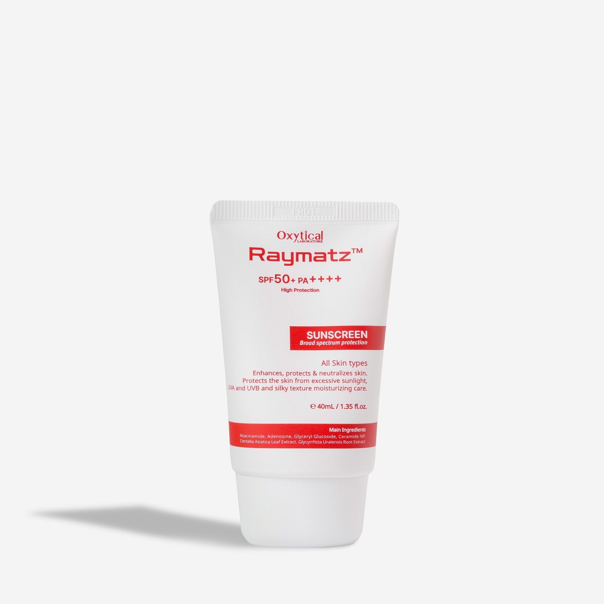 옥시티컬 레이마츠 선스크린 40ml SPF50+ 선크림 자외선차단 미백 주름개선 - 상품 이미지