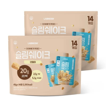 랩노쉬 슬림쉐이크 45g x 28개 - 인절미 간편한 맛있는 고단백질 다이어트 균형있는 영양