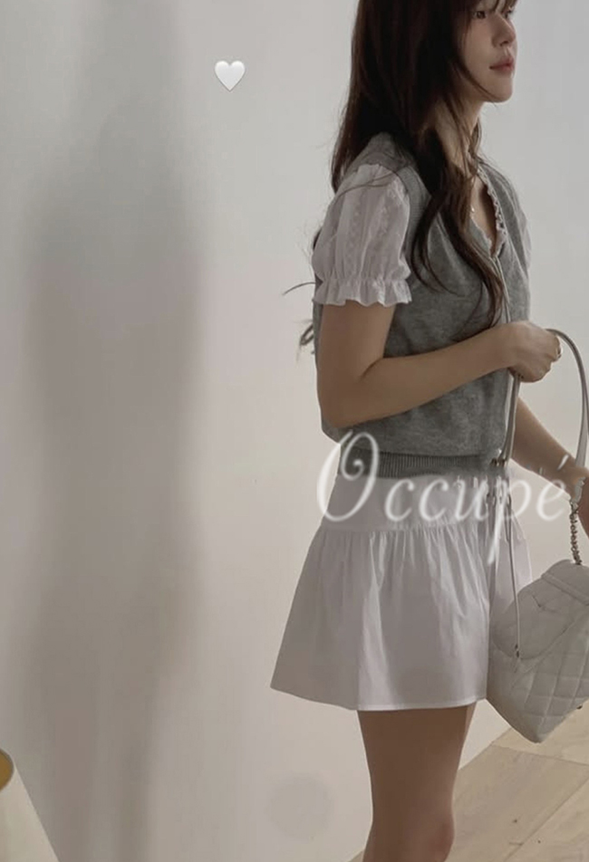 [당일발송]미엘 콩 스커트 (1col) miel 주름 미니스커트 상세 이미지 8