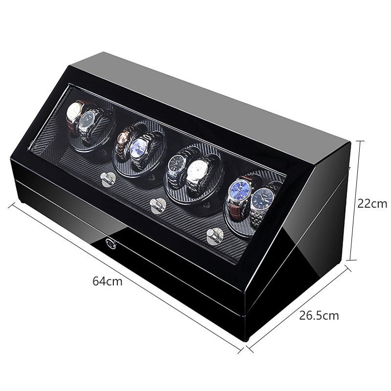 워치와인더 시계줄 보관함 파우치 케이스 스트랩 정리함 6+10 흑백 LED 조명 (USB 포함) - 상세 이미지 3