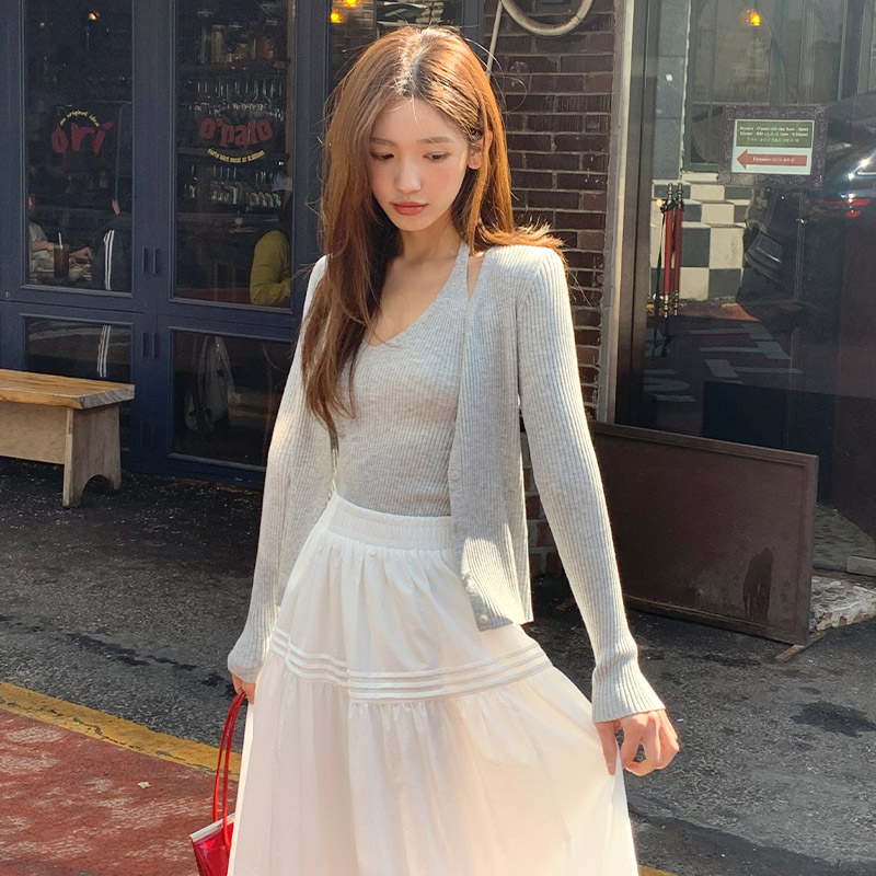 여리핏 밴딩 핀턱 플레어 롱 스커트 sk7225 이미지 8