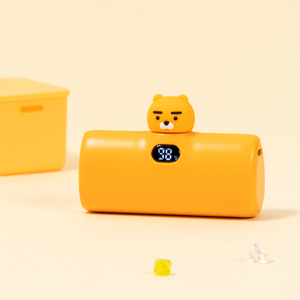 카카오프렌즈 빼꼼 도킹형 20W 보조배터리 5000mAh (C타입) 라이언 - 상품 이미지
