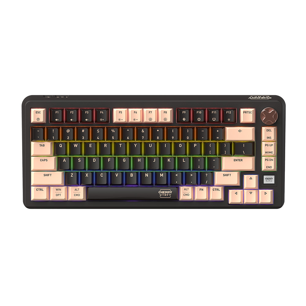 체리 키보드 XTRFY PIXIU75 RGB 2A 가스켓 게이밍 키보드 블랙, 적축 - 메인 이미지