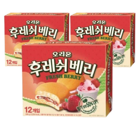 오리온 후레쉬베리 336g 3개