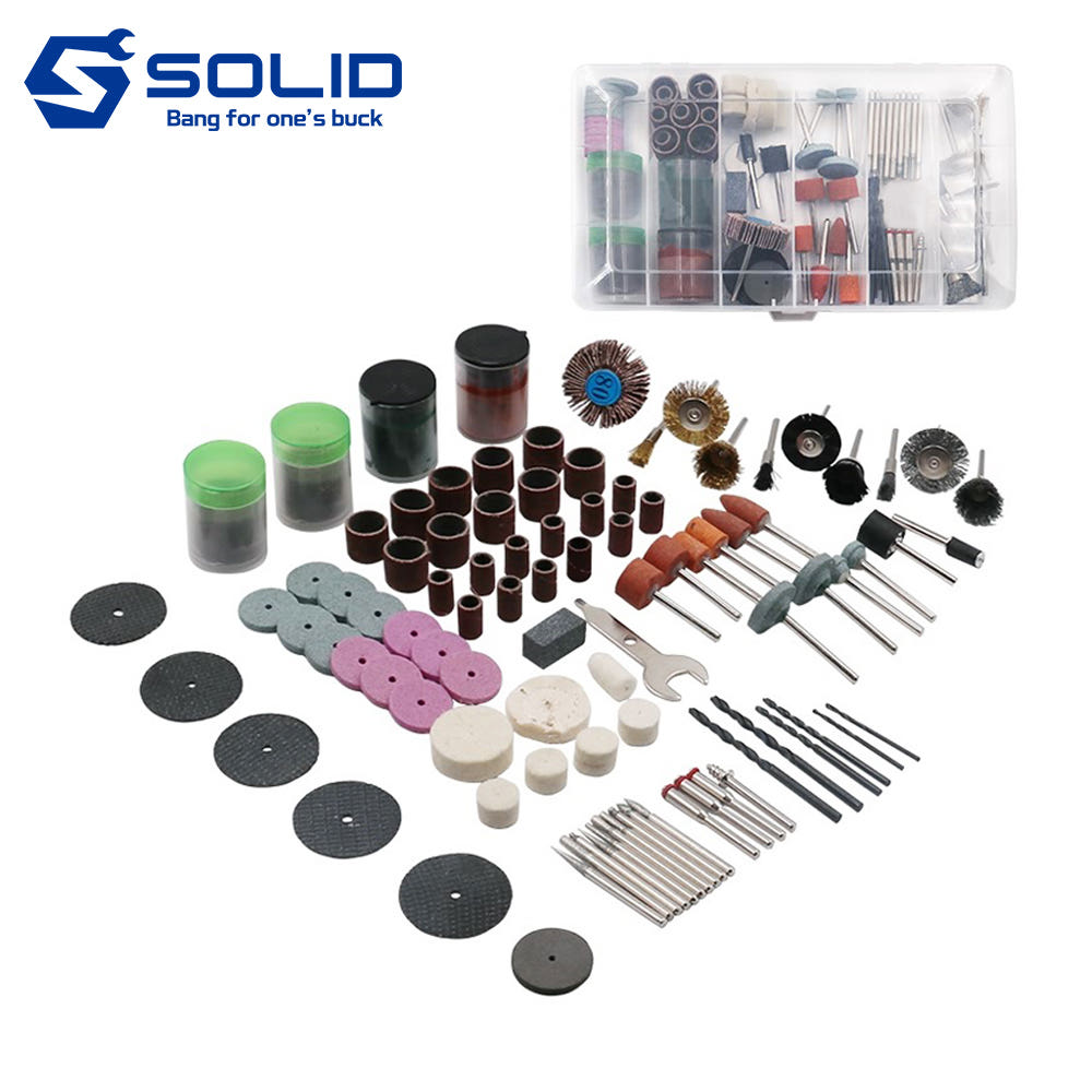 솔리드 그라인더 조각기용 로터리툴 악세서리 161종 연마비트 세트 드레멜용 이미지 2