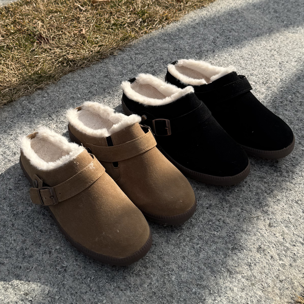 4cm 키높이 양털 블로퍼 겨울용 따뜻한 기모 슬리퍼 LAVUEDE5549 - 상세 이미지 2