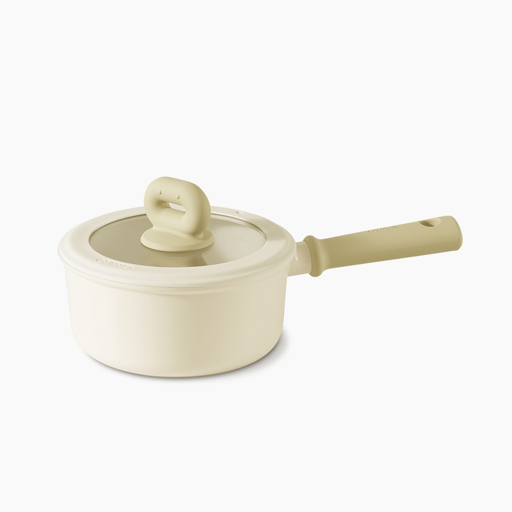 까로떼 리틀빈 인덕션냄비 편수 라면냄비 20cm, 크림옐로우