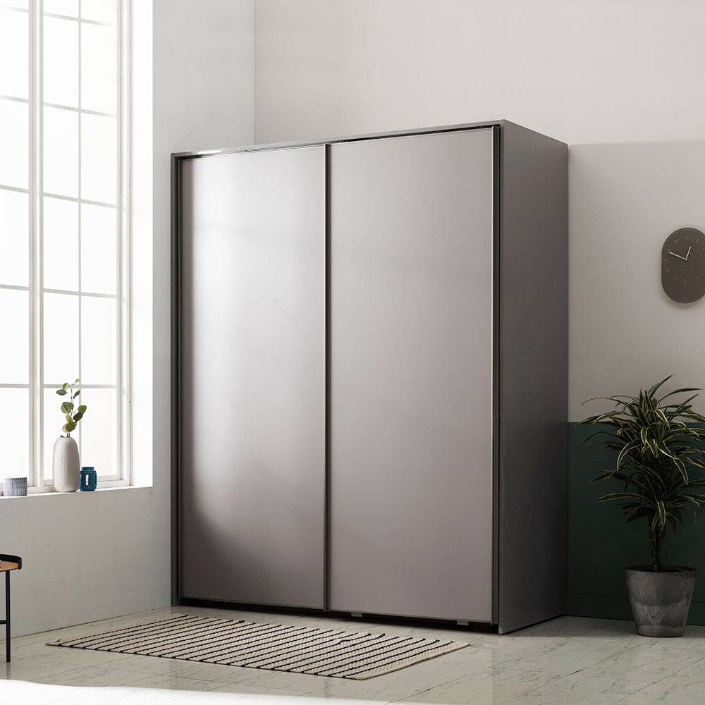 장인가구 뉴로아 매트 1600 행거형 슬라이딩 옷장 - 상세 이미지 2