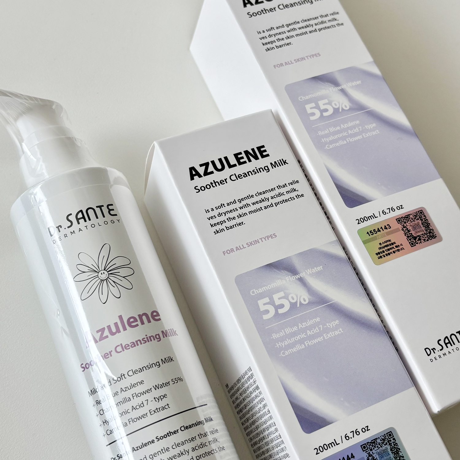 [본사정품] 상떼 아줄렌 수더 클렌징 밀크 200ml - 상세 이미지 4