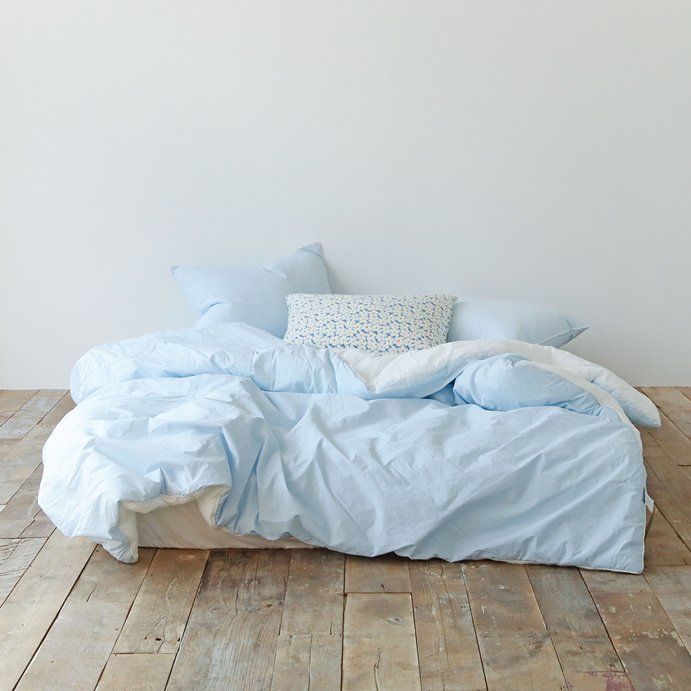 사각사각 먼지없는 바이오워싱 고밀도 순면 무지 호텔 침구 알러지케어 옥수수솜 차렵이불 SS