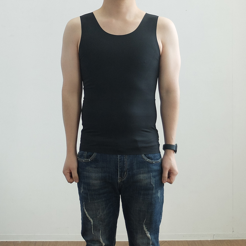 뉴싸인 남자보정속옷 나시 민소매 뱃살 복부 가슴 이너웨어 - 상세 이미지 2