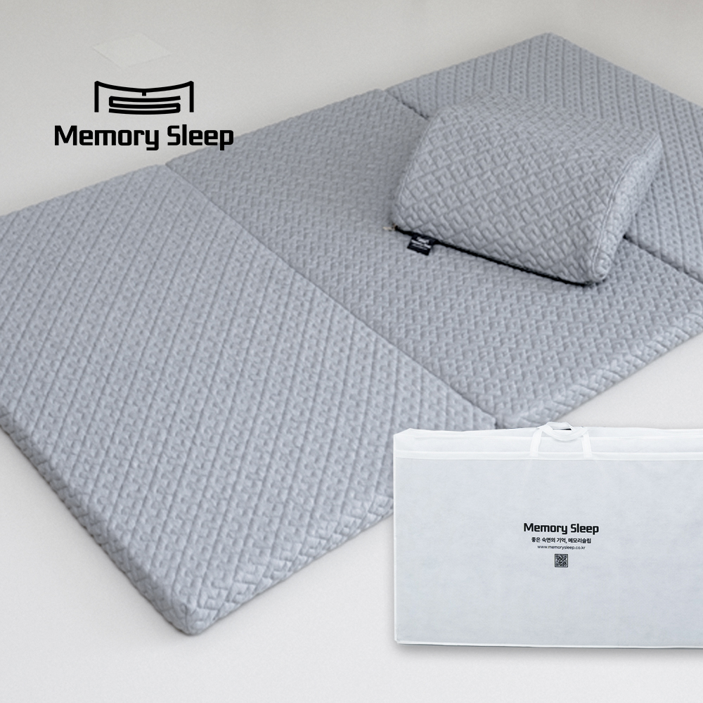 고밀도폼 토퍼 3단 접이식 침대 바닥 원룸 자취 수면 매트리스 SS GP