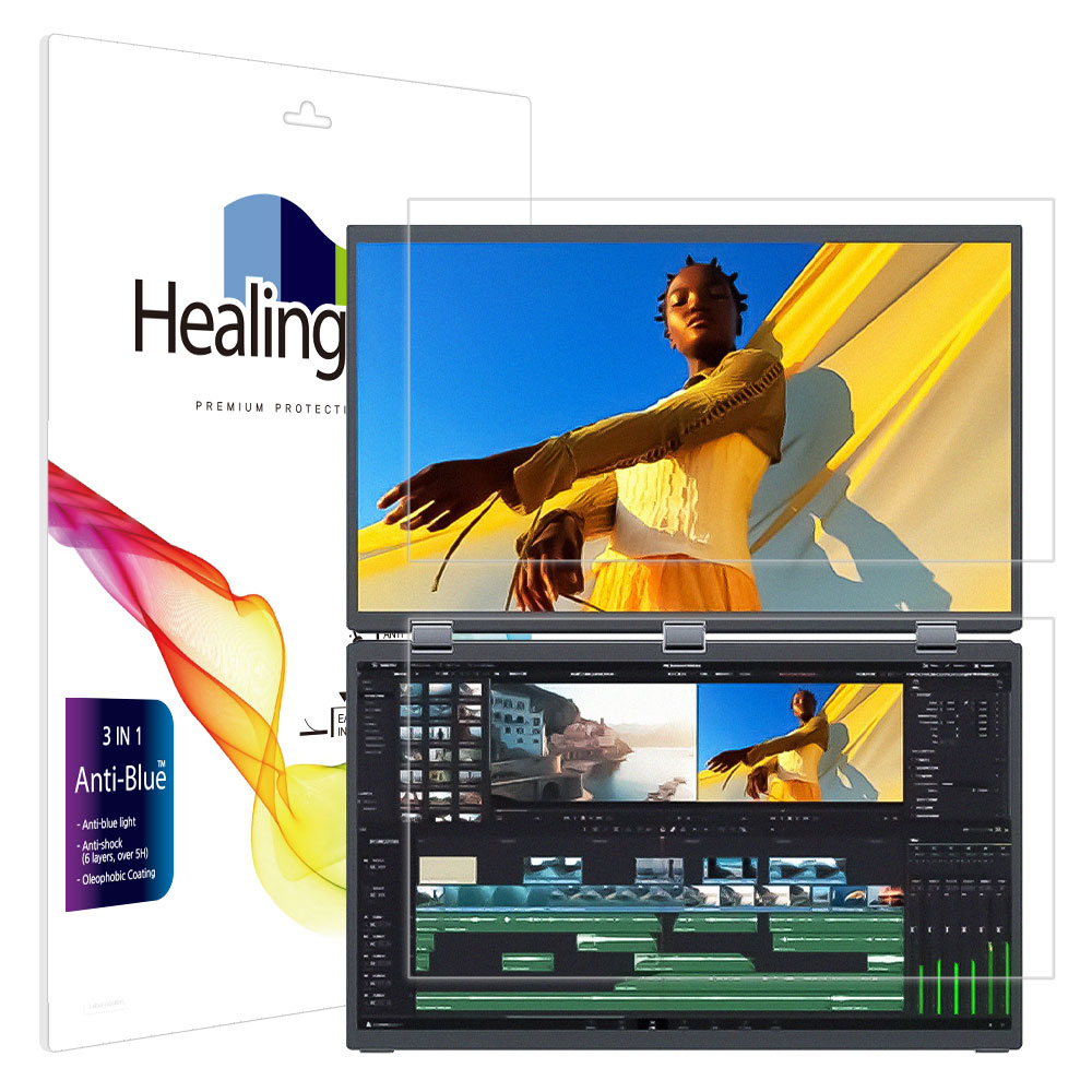 UPERFECT UStation 델타 플러스 18.5 블루라이트 차단 액정보호필름 (2매구성) - 상품 이미지