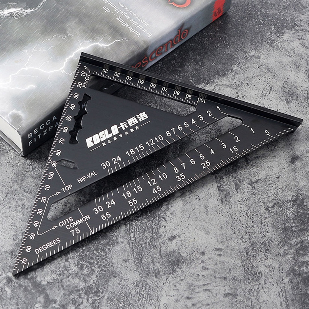 목공용 삼각자 눈금 직각자 각도 선긋기 컷팅 18cm - 상품 이미지
